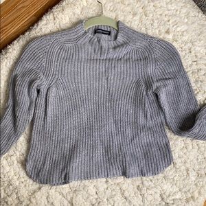 Grey crop sweater